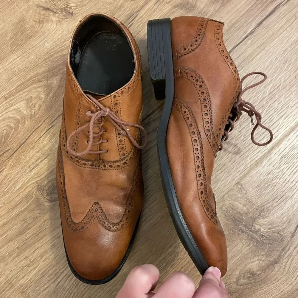 Cole Haan Men's Williams Wingtip Oxford British Tan Style C12210 Size 10